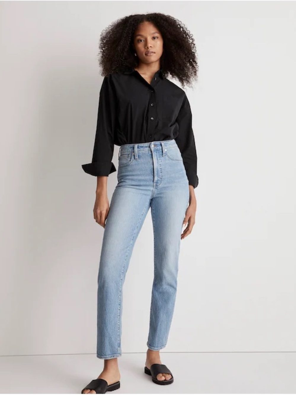 Madewell the Perfect Vintage Jean Light Blue High-Rise Ankle Jeans